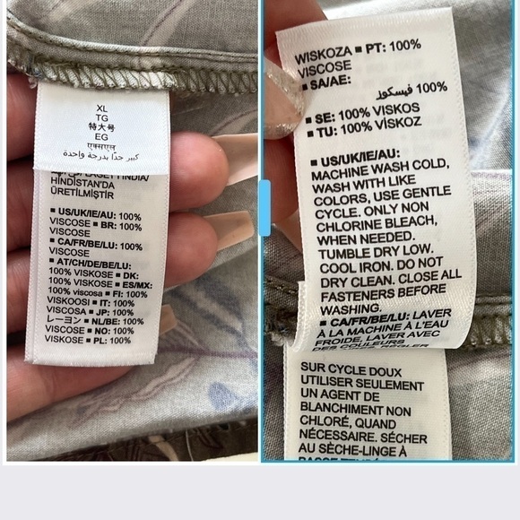 The Drop Cottage Core Olive Floral Ruffle Blouse by Ashley Robertson  XL NWT - Picture 15 of 16